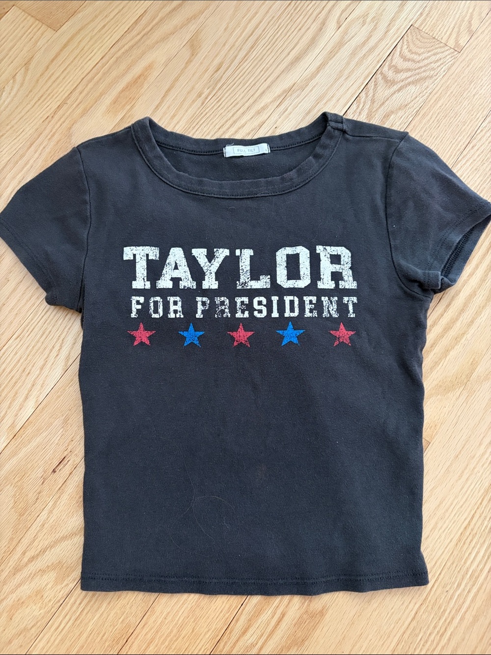 Teen Crop Top 'Taylor For President' Graphic Tee